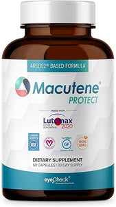 Natural Eye Health Vitamins with Bilberry Zeaxanthin Lutein - Macular Support Supplement, Formula Based On AREDS2® Clinical Trials Plus Carotenoids Quercetin EGCG - Macutene® Protect (60 Capsules) in Pakistan