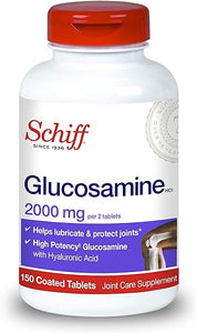 Schiff Glucosamine 2000mg (per serving) + Hyaluronic Acid Tablets (150 count in a bottle), Joint Care Supplement That Helps Support Joint Mobility & Flexibility, Supports The Structure Of Cartilage in Pakistan