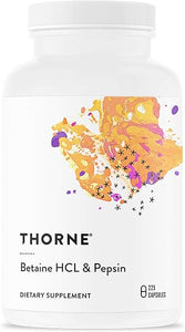 THORNE Betaine HCL & Pepsin - Digestive Enzymes for Protein Breakdown and Absorption - 225 Capsules in Pakistan
