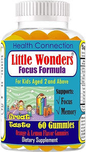 Focus Gummies for Kids Brain Focus Chewable, Kids Focus and Attention Gummies, Focus and Attention for Kids Gummies, Focus Supplements for Kids Help Kids Focus Study and Task-60ct in Pakistan