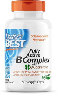 Doctor's Best Fully Active B Complex, Non-GMO, Gluten & Soy Free, Vegan, Supports Energy Production, 30 Count in Pakistan