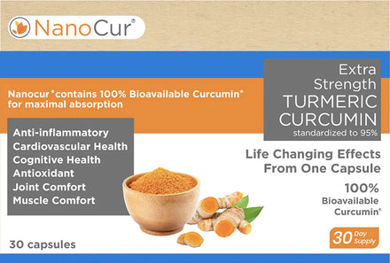 Nanocur Turmeric Curcumin - 100x More Active Than Turmeric, 170% More Active Than Curcumin + Black Pepper Extract. Joint Support, Relief, and Energy You’ll Feel. Organic Curcumin/Plant-Based Carrier.