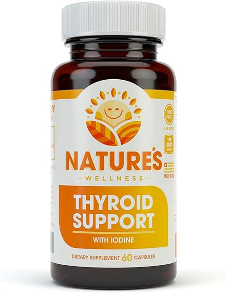 Thyroid Support Complex With Iodine For Energy Levels, Weight Loss, Metabolism, Fatigue & Brain Function - Natural Health Supplement Formula: L-Tyrosine, Selenium, Kelp, Bladderwrack, Ashwagandha, etc in Pakistan