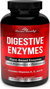 Digestive Enzymes with Probiotics & Prebiotics - Digestive Enzyme Supplements w Lipase, Amylase, Bromelain - Support a Healthy Digestive Tract for Men and Women – 90 Vegetarian Capsules in Pakistan