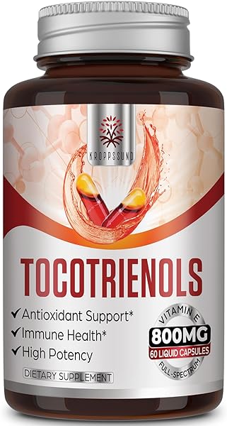 Tocotrienol Supplement Full Spectrum, Cutting-edge Fusion Technology, Tocotrienol Vitamin E-Tocotrienols 800mg,Powerful Antioxidant,Cardiovascular,Highest Absorption Rate - 60 Liquid-Filled Capsules in Pakistan