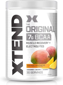 XTEND Original BCAA Powder Mango Madness - Sugar Free Post Workout Muscle Recovery Drink with Amino Acids - 7g BCAAs for Men & Women - 30 Servings in Pakistan
