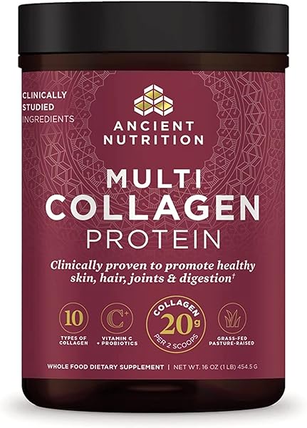 Collagen Powder Protein with Probiotics, Unflavored Multi Collagen Protein with Vitamin C, 45 Servings, Hydrolyzed Collagen Peptides Supports Skin and Nails, Gut Health, 16oz in Pakistan in Pakistan