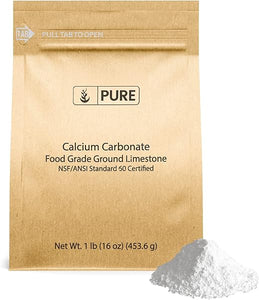 Pure Original Ingredients Calcium Carbonate (1 lb) Dietary Supplement, Food Preservative, Acid Neutralizer in Pakistan