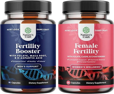 Couples Fertility Supplements for Women and Men - Advanced Fertility Support Multivitamin with Folic Acid CoQ10 and Essential Prenatal Vitamins for Couples Faster Conception - 1 Month Supply in Pakistan