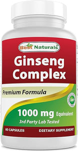 Best Naturals Ginseng Complex 1000 mg 60 Capsules in Pakistan