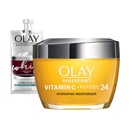 Olay Vitamin C + Peptide 24 Brightening Face Moisturizer Cream, Anti Aging Cream for Dark Spots,