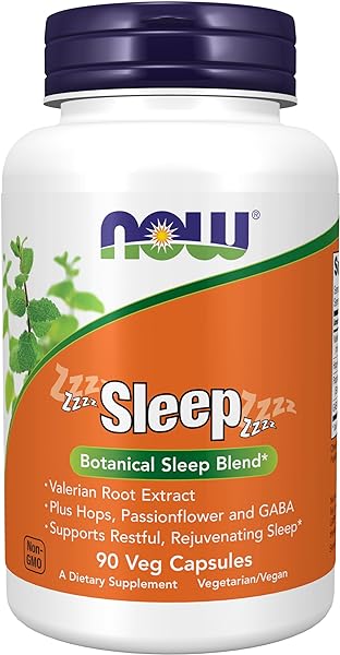 NOW Supplements, Sleep with Valerian Root Extract Plus Hops, Passionflower and GABA, Botanical Sleep Blend*, 90 Veg Capsules in Pakistan in Pakistan