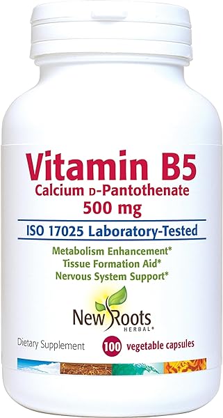 NEW ROOTS HERBAL - Vitamin B5-500mg - 100 Cap in Pakistan