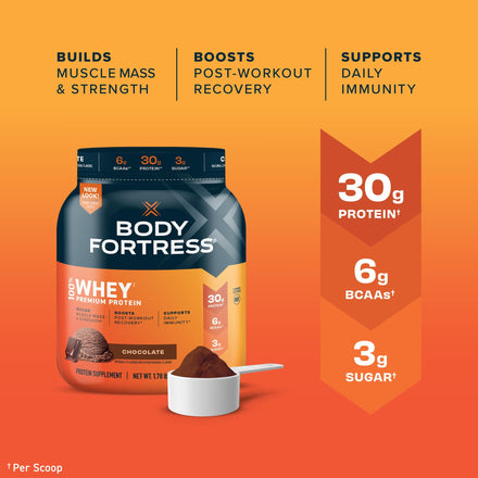 Body Fortress 100% Whey, Premium Protein Powder, Chocolate, Supplement in Pakistan