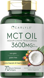 Carlyle MCT Oil Capsules 3600 mg | 70 Softgels | Keto Coconut Oil Pills | Non-GMO & Gluten Free Supplement in Pakistan