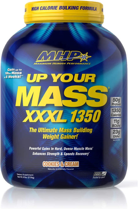 MHP Mass Building Weight Gainer, Muscle Mass Gains Supplement, Protein, High Calorie