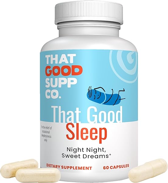 That Good Supp Co - That Good Sleep Night Time Sleeping Aid for Adults - Supports Deep Sleep - Aids in Stress Relief, Improves Mood - Sleep Supplement for Adults Extra Strength - Made in USA in Pakistan in Pakistan