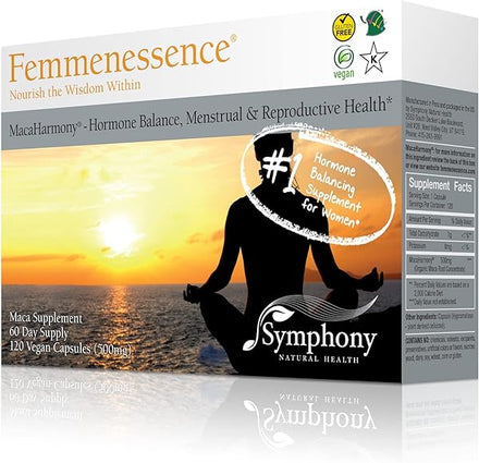 Femmenessence MacaHarmony – Scientifically Proven to Support Hormone Balance for Women, Regular Menstrual Cycle, PMS, Acne, Healthy Skin, Fertility, 120 Natural Organic Maca Capsules, 60-Day Supply in Pakistan