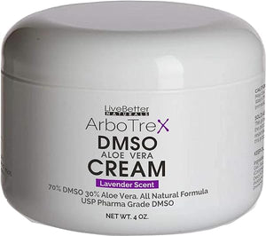 DMSO Cream With Aloe Vera - Lavender Scented, Made With 99.9% Pure Pharmaceutical grade DMSO - 70% DMSO/30% Aloe Vera, Made in USA for Live Better Naturals 4 oz in Pakistan