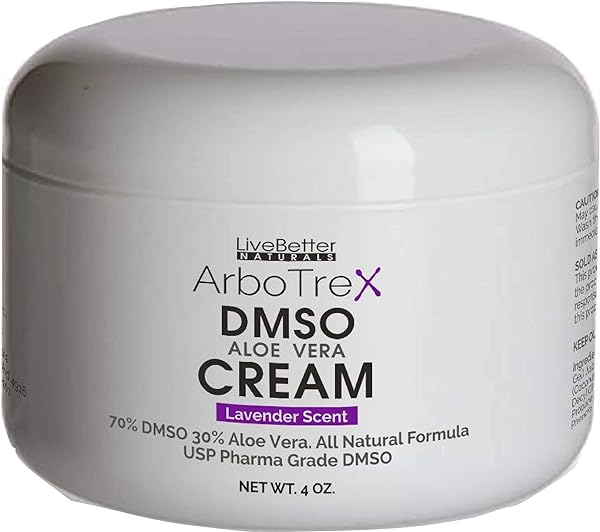 DMSO Cream With Aloe Vera - Lavender Scented, Made With 99.9% Pure Pharmaceutical grade DMSO - 70% DMSO/30% Aloe Vera, Made in USA for Live Better Naturals 4 oz in Pakistan in Pakistan