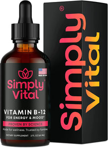 Vitamin B12 Sublingual - Extra Strength B12 Vitamins 5000 mcg - Made in USA - Vegan Vitamin B12 Liquid Drops for Natural Energy & Mood Boost - 100% Methylcobalamin - 2 Fl OZ