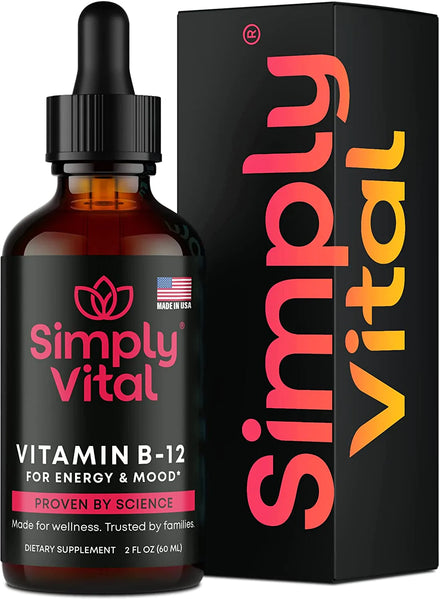 Vitamin B12 Sublingual - Extra Strength B12 Vitamins 5000 mcg - Made in USA - Vegan Vitamin B12 Liquid Drops for Natural Energy & Mood Boost - 100% Methylcobalamin - 2 Fl OZ in Pakistan