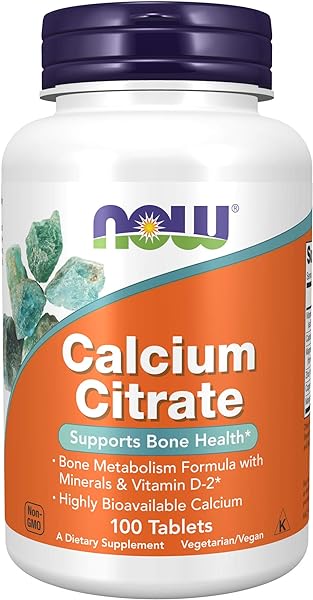NOW Supplements, Calcium Citrate with Vitamin D, Magnesium, Zinc, Copper, and Manganese, 100 Tablets in Pakistan