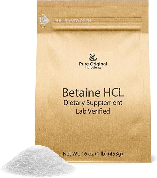 PURE ORIGINAL INGREDIENTS Betaine HCL 1 lb, No Additives or Fillers, Lab-Verified Supplement in Pakistan in Pakistan