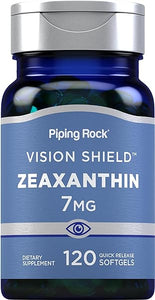 Piping Rock Zeaxanthin Supplements 7mg | 120 Softgels | Vision Shield | Non-GMO, Gluten Free in Pakistan