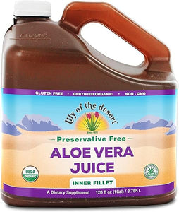 Lily of the Desert Aloe Vera Juice - Organic, Preservative-Free Inner Fillet Aloe Vera Drink with Natural Digestive Enzymes for Gut Health, Stomach Relief, Wellness, Glowing Skin, 128 Fl Oz in Pakistan