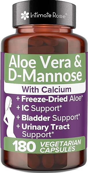 Intimate Rose Aloe Vera Capsules - IC Supplements - 200x Concentrate Pure Aloe Vera + D-Mannose + Calcium - Easy to Swallow Aloe Vera Pills in Pakistan in Pakistan