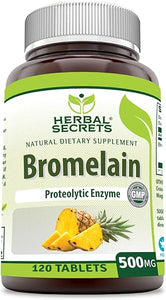 Herbal Secrets Bromelain Supplement 500 Mg Tablets Supplement | Non-GMO | Gluten Free | Made in USA (120 Count) in Pakistan