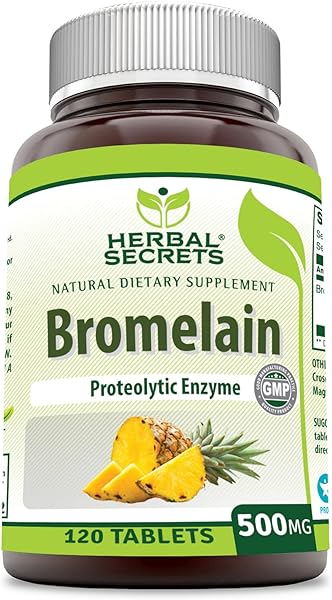 Herbal Secrets Bromelain Supplement 500 Mg Tablets Supplement | Non-GMO | Gluten Free | Made in USA (120 Count) in Pakistan in Pakistan