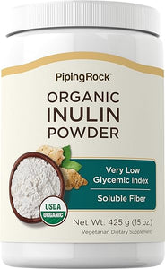 Piping Rock Organic Inulin Powder | 15 oz | Soluble Fiber Supplement | FOS Powder | Vegetarian, Non-GMO, Gluten Free in Pakistan