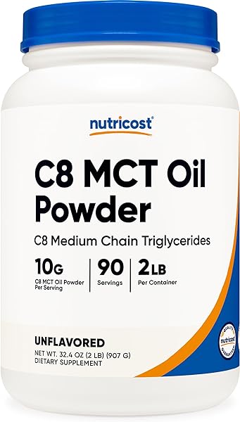 Nutricost C8 MCT Oil Powder 2LBS (32oz) - 95% C8 MCT Oil Powder in Pakistan in Pakistan