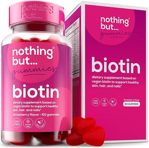 Biotin Gummies for Hair Growth 5100 mcg - Hair, Skin, and Nails Vitamins for Men & Women - with Folic Acid, Vitamins A, C, E & D and Extra Strength for Faster Hair and Nail Growth, 60 Gummies in Pakistan