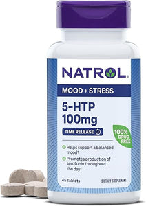 5-HTP 100mg, Dietary Supplement Helps Support a Balanced Mood, 90 Time Release Tablets, 22-45 Day Supply in Pakistan