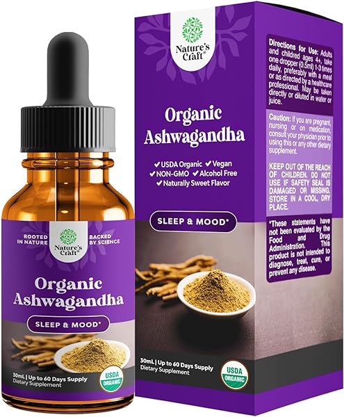 USDA Organic Ashwagandha Liquid Drops - Vegan in Pakistan