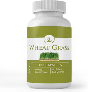 Pure Original Ingredients Wheat Grass, (100 Capsules) Always Pure, No Additives Or Fillers, Lab Verified in Pakistan