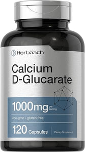Calcium D-Glucarate 1000mg | 120 Capsules | Non-GMO, Gluten Free Supplement | by Horbaach in Pakistan