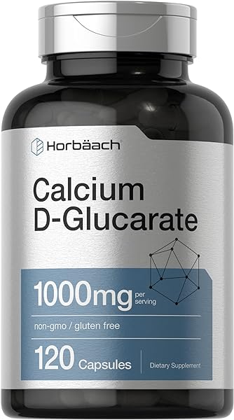 Calcium D-Glucarate 1000mg | 120 Capsules | Non-GMO, Gluten Free Supplement | by Horbaach in Pakistan in Pakistan