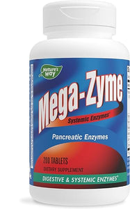 Nature's Way Mega-Zyme Systemic Enzymes, Relieves Occasional Muscle Soreness and Discomfort*, Pancreatic Enzymes, Digestive Support*, Reduces Occasional Digestive Discomfort*, 200 Tablets in Pakistan
