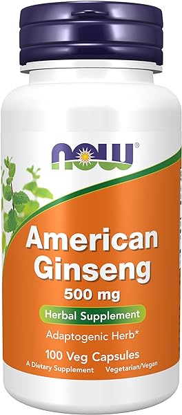 NOW Supplements, American Ginseng (Panax quinquefolius) 500 mg, Herbal Supplement, 100 Veg Capsules in Pakistan