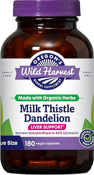 Oregon's Wild Harvest, Certified Organic Milk Thistle Dandelion Capsules, 180 Count in Pakistan in Pakistan