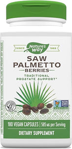 Nature's Way Saw Palmetto Berries, Traditional Prostate Health Support* for Men, 585mg, 180 Capsules in Pakistan