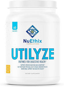 NuEthix Formulations Utilyze Enzymes for Digestive Wellness, Dietary Supplement for Nutrient Absorption, 60 Travel Packets in Pakistan