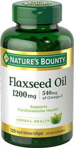 Nature's Bounty Flaxseed and Omega 3, Dietary Supplement, Supports Cardiovascular Health, 1200mg, Softgels, 125 ct in Pakistan