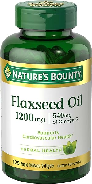 Nature's Bounty Flaxseed and Omega 3, Dietary Supplement, Supports Cardiovascular Health, 1200mg, Softgels, 125 ct in Pakistan in Pakistan