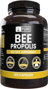 Pure Original Ingredients Bee Propolis (365 Capsules) No Magnesium or Rice Fillers, Always Pure, Lab Verified in Pakistan