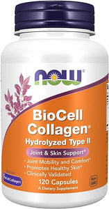 NOW Supplements, BioCell Collagen® Hydrolyzed Type II, Clinically Validated, 120 Veg Capsules in Pakistan